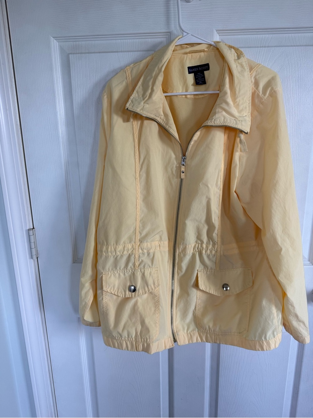 Karen Scott Butter Yellow Utility Jacket XL Lightweight Fall Transitional